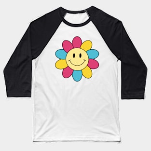 Pansexual smile daisy flower Baseball T-Shirt